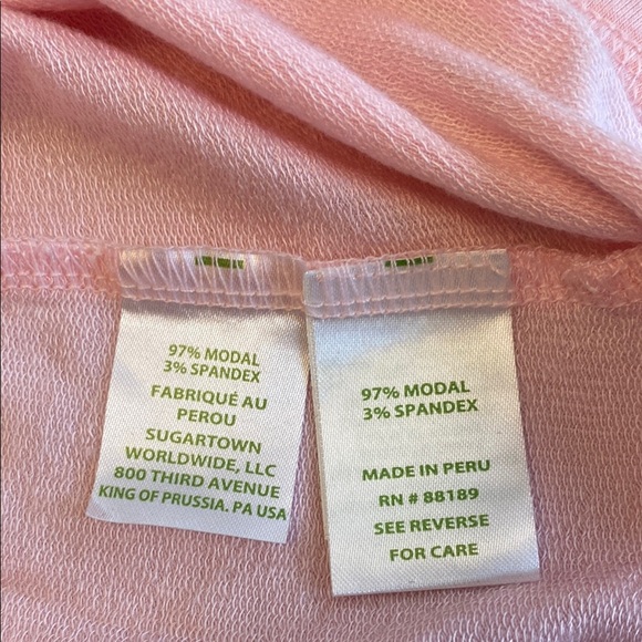 Lilly Pulitzer Light Pink Criss-Cross Long Sleeve Tee - Picture 4 of 8